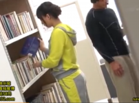 図書館で働く体操教室の美人インストラクターが本棚の陰で襲われ強制生ハメレイプの餌食に…！